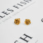 Pre-Owned 9ct Gold Rose Stud Earrings