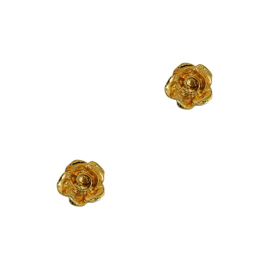 Pre-Owned 9ct Gold Rose Stud Earrings