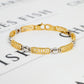 Pre-Owned 9ct Gold 2 Tone Greek Key Design Bracelet 7.5 Inch