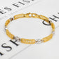 Pre-Owned 9ct Gold 2 Tone Greek Key Design Bracelet 7.5 Inch