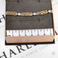 Pre-Owned 9ct Gold 2 Tone Greek Key Design Bracelet 7.5 Inch