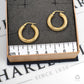 Pre-Owned 9ct Gold Matte Creole Twist Hoop Earrings
