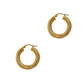 Pre-Owned 9ct Gold Matte Creole Twist Hoop Earrings