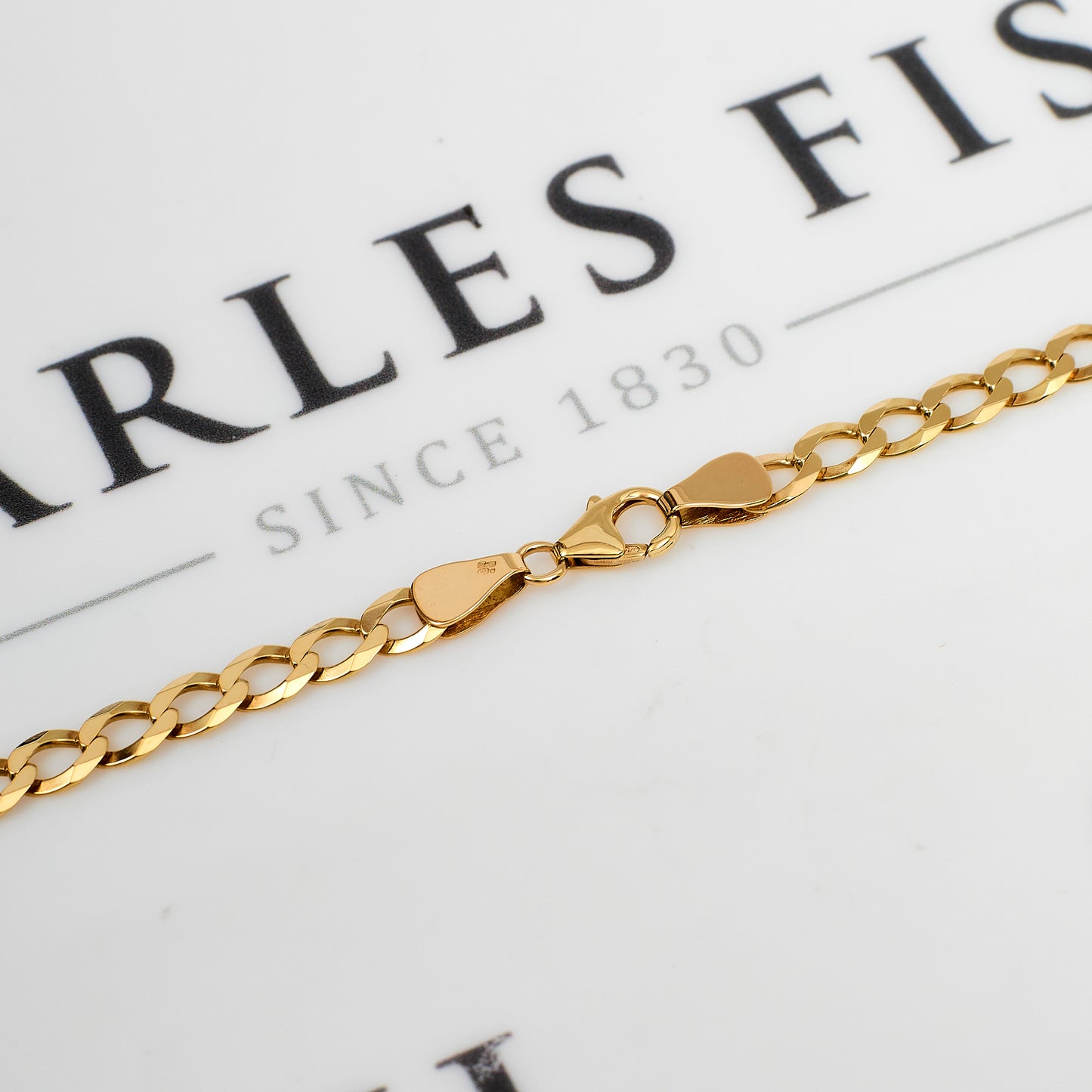 Pre-Owned 9ct Gold Curb Chain Necklace 21 Inch
