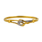 Pre-Owned 18ct Gold CZ Hinged Loop Design Bangle