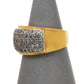 Pre-Owned 9ct Gold 5 Row Diamond Bump Head Ring Size N