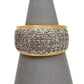 Pre-Owned 9ct Gold 5 Row Diamond Bump Head Ring Size N