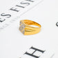 Pre-Owned 9ct Gold Diamond Signet Ring Size P