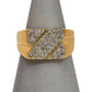 Pre-Owned 9ct Gold Diamond Signet Ring Size P