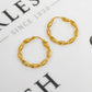 Pre-Owned 9ct Gold Twist Creole Hoop Earrings