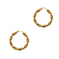 Pre-Owned 9ct Gold Twist Creole Hoop Earrings