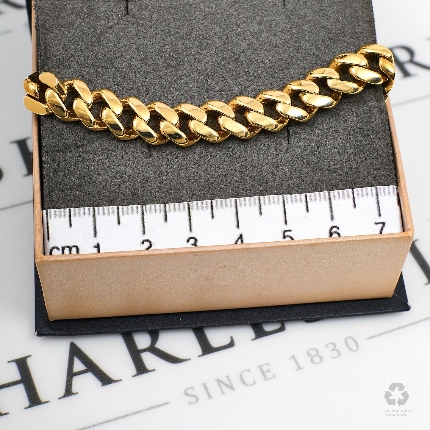 Pre-Owned 9ct Gold Curb Chain Bracelet 8.5 Inch