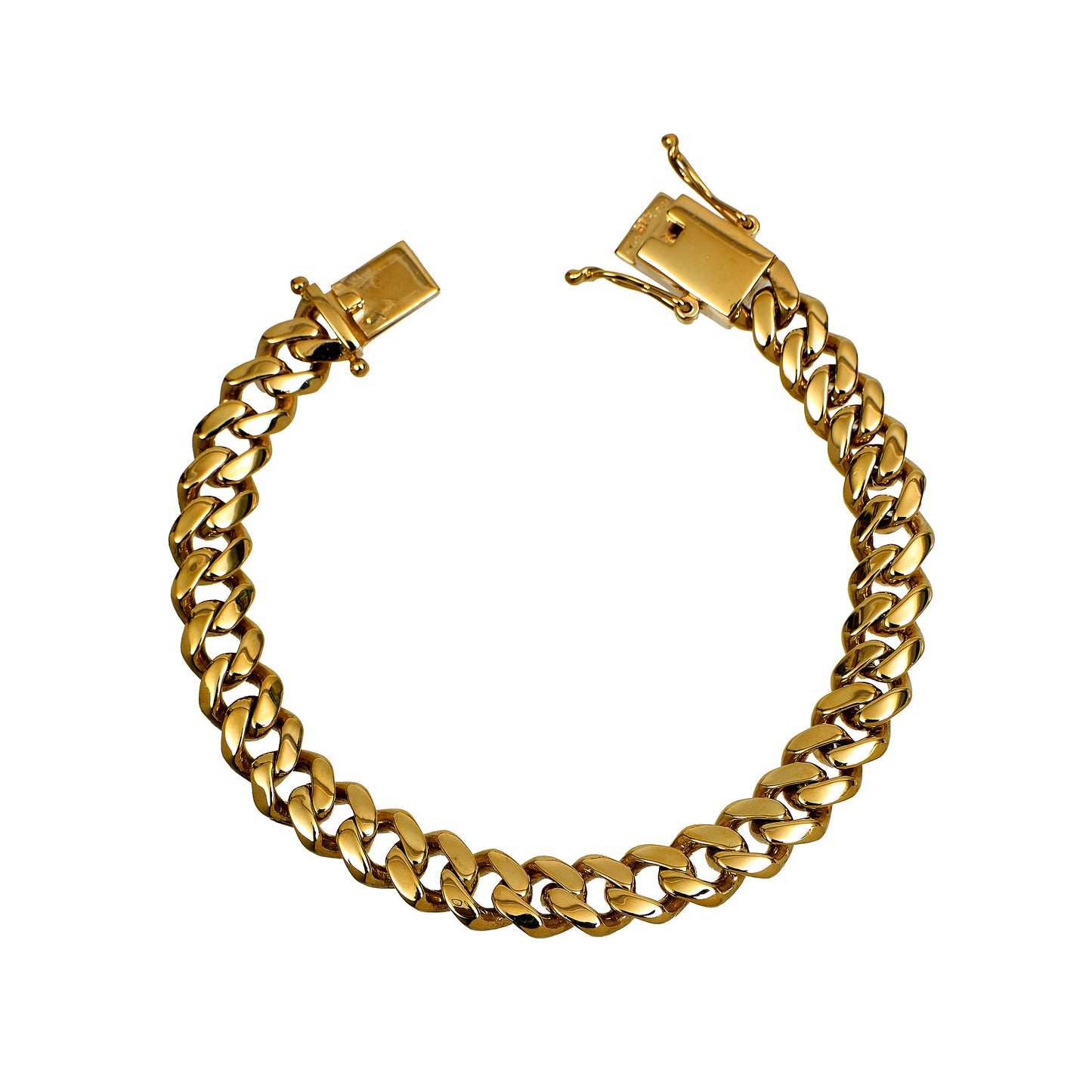 Pre-Owned 9ct Gold Curb Chain Bracelet 8.5 Inch