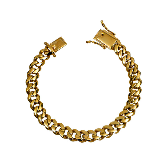 Pre-Owned 9ct Gold Curb Chain Bracelet 8.5 Inch