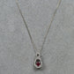Pre-Owned 9ct Glass Filled Ruby & Diamond Pendant Necklace