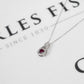 Pre-Owned 9ct Glass Filled Ruby & Diamond Pendant Necklace