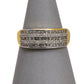 Pre-Owned 9ct Gold 5 Row Diamond Dress Ring Size T