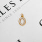 Pre-Owned 9ct Gold CZ Letter O Initial Pendant