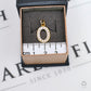 Pre-Owned 9ct Gold CZ Letter O Initial Pendant