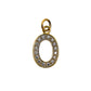 Pre-Owned 9ct Gold CZ Letter O Initial Pendant