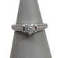 Pre-Owned 9ct White Gold Diamond Cluster Ring Size K.5