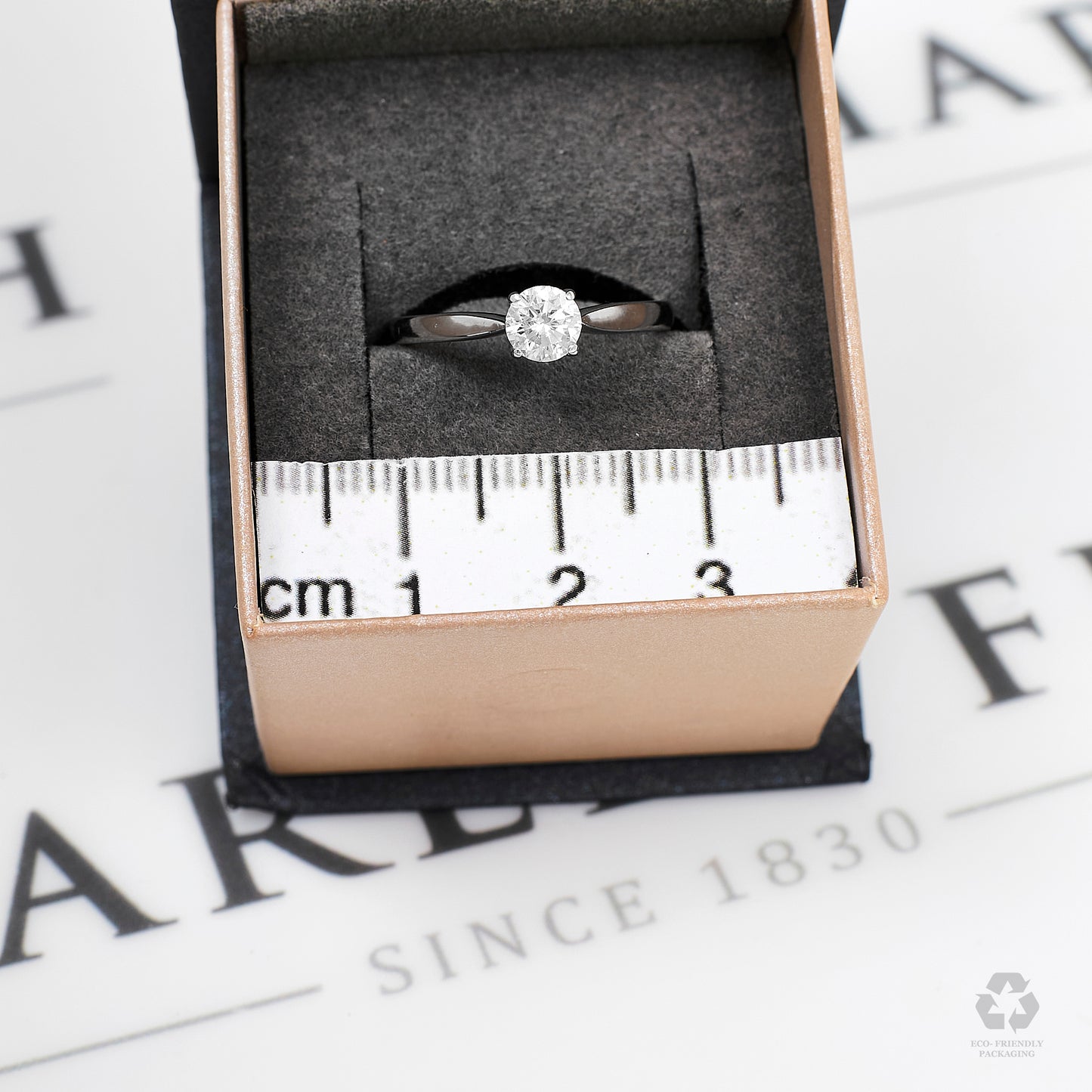 Pre-Owned 18ct White Gold Solitaire Ring Size N