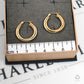 Pre-Owned 9ct Gold Tricolor Twist Creole Hoop Earrings
