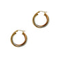 Pre-Owned 9ct Gold Tricolor Twist Creole Hoop Earrings