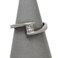 Pre-Owned Platinum Princess Cut Diamond Crossover Ring
