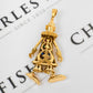 Pre-Owned 9ct Gold Synthetic Stone Clown Pendant
