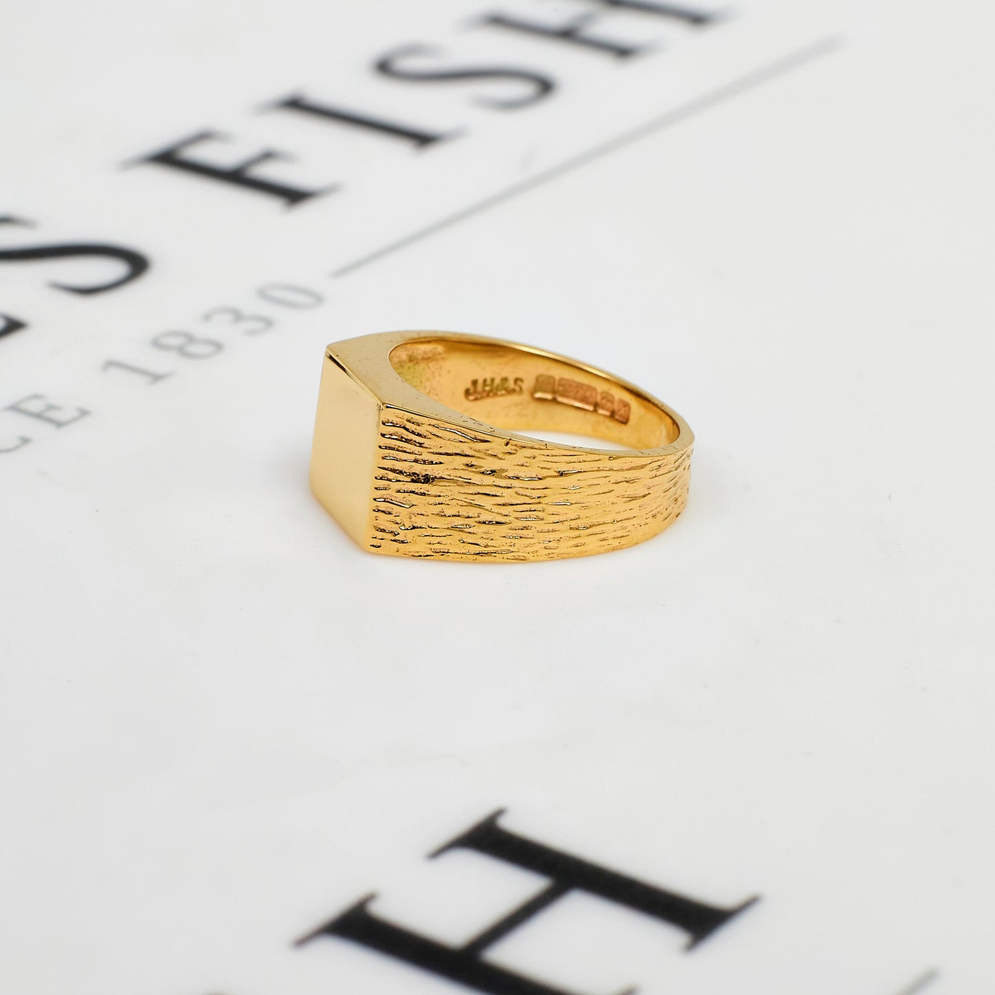 Pre-Owned 9ct Gold Square Signet Ring Size G.5