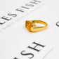 Pre-Owned 18ct Gold Rectangle Citrine Ring Size O