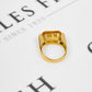 Pre-Owned 18ct Gold Rectangle Citrine Ring Size O