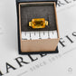 Pre-Owned 18ct Gold Rectangle Citrine Ring Size O