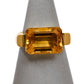 Pre-Owned 18ct Gold Rectangle Citrine Ring Size O