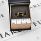 Pre-Owned 9ct Gold Twin Rectangle Onyx Signet Ring Size I