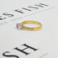 Pre-Owned 14ct Gold CZ Ring & CZ Sides Size N
