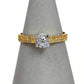 Pre-Owned 14ct Gold CZ Ring & CZ Sides Size N