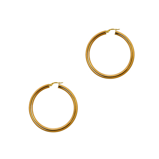 Pre-Owned 9ct Gold Creole Hoop Earrings