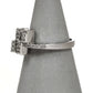 Pre-Owned 18ct White Gold Diamond Crossover Ring Size O