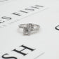 Pre-Owned 18ct White Gold Diamond Crossover Ring Size O