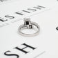 Pre-Owned 18ct White Gold Diamond Crossover Ring Size O