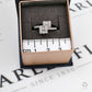 Pre-Owned 18ct White Gold Diamond Crossover Ring Size O