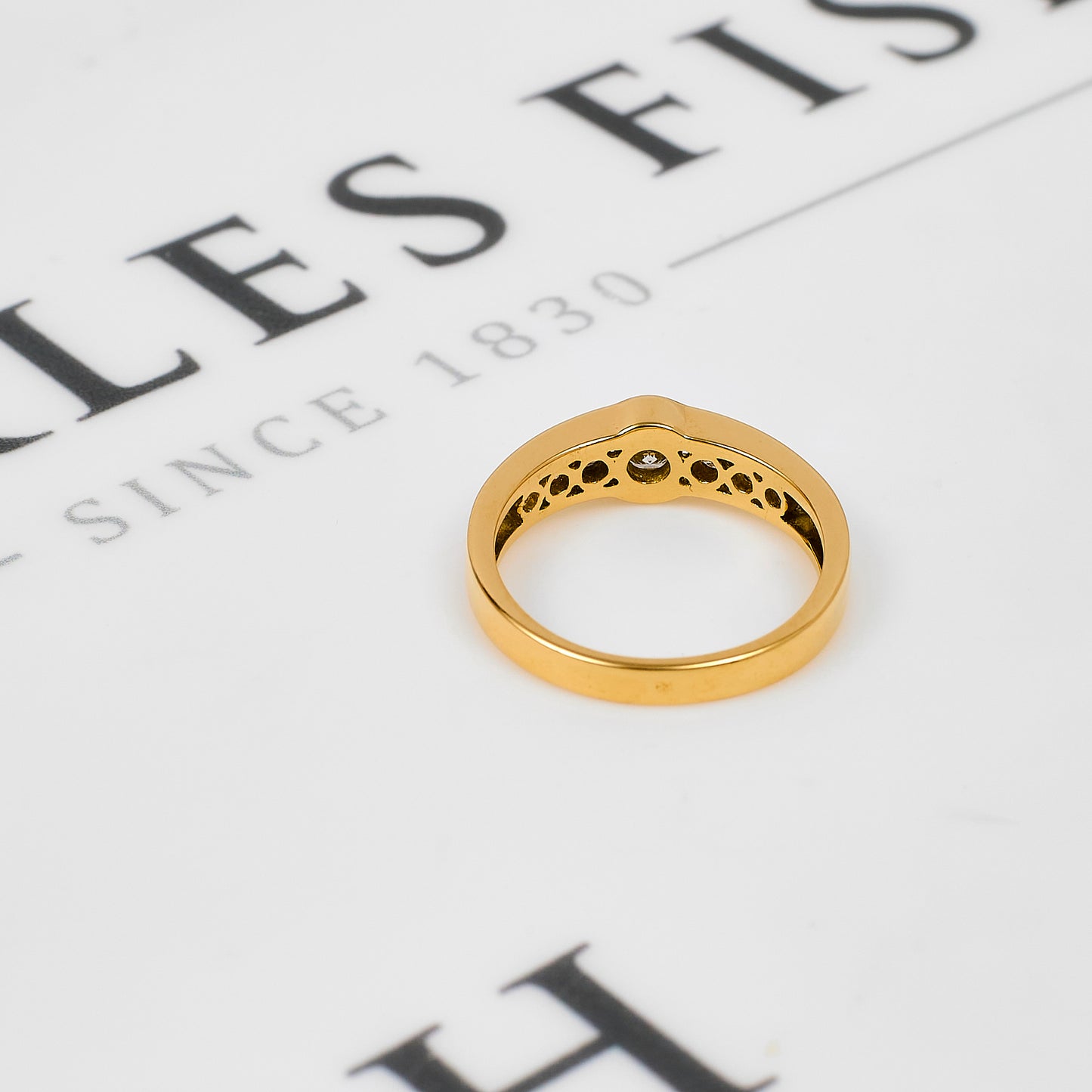 Pre-Owned 18ct Gold 7 Diamond Ring Size O