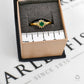 Pre-Owned 14ct Gold Emerald & Diamond Cluster Ring Size P