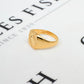 Pre-Owned 9ct Gold Square Rhombus Pattern Signet Ring Size R.5