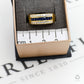 Pre-Owned 14ct Gold 3 Row Diamond & Sapphire Ring Size R