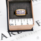 Pre-Owned 9ct Gold 4 Row Diamond & Tanzanite Ring Size M
