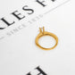 Pre-Owned 14ct Gold CZ Ring & CZ Sides Size J