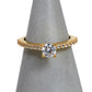 Pre-Owned 14ct Gold CZ Ring & CZ Sides Size J